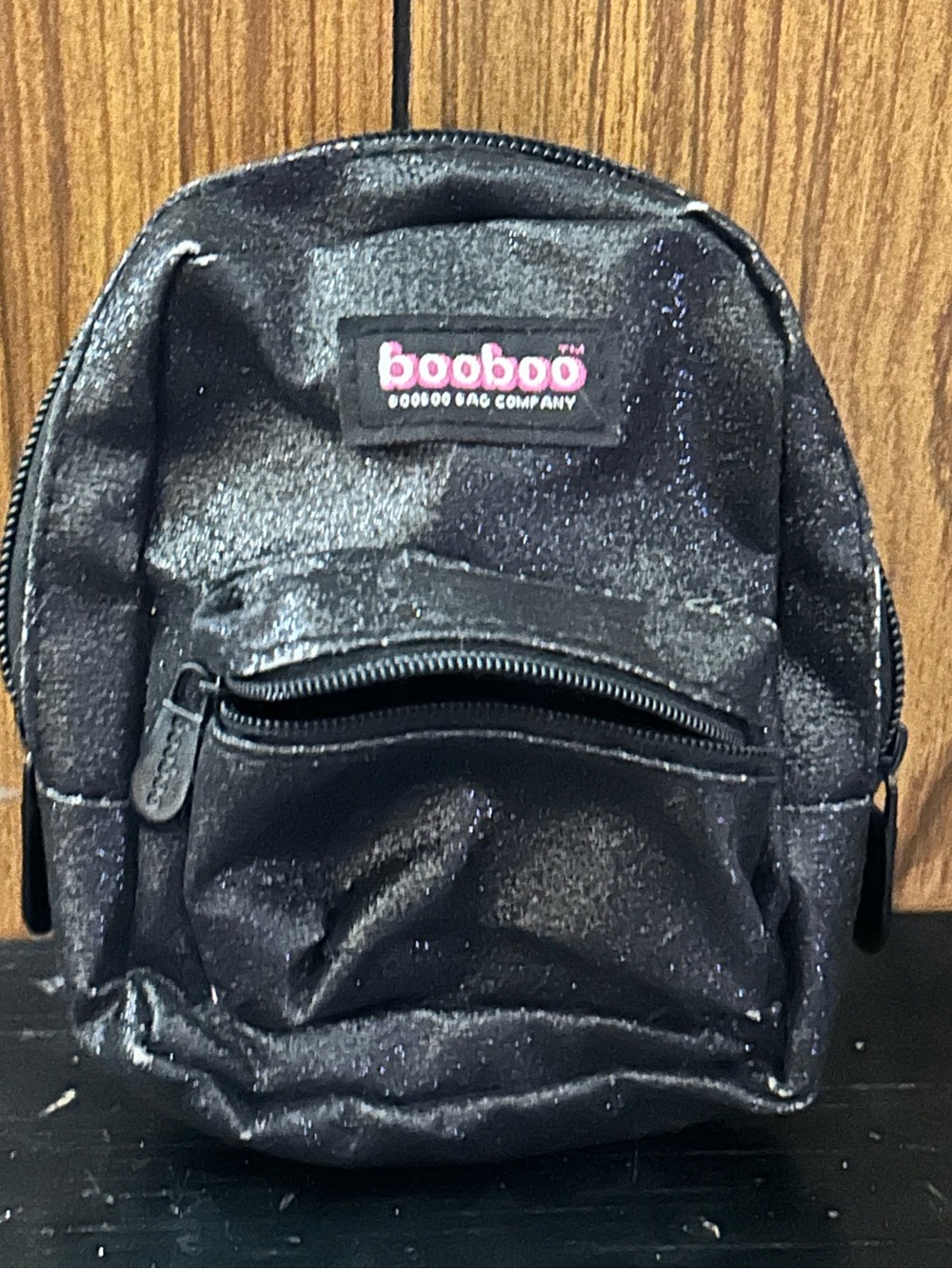 booboo Black Glitter Mini Backpack